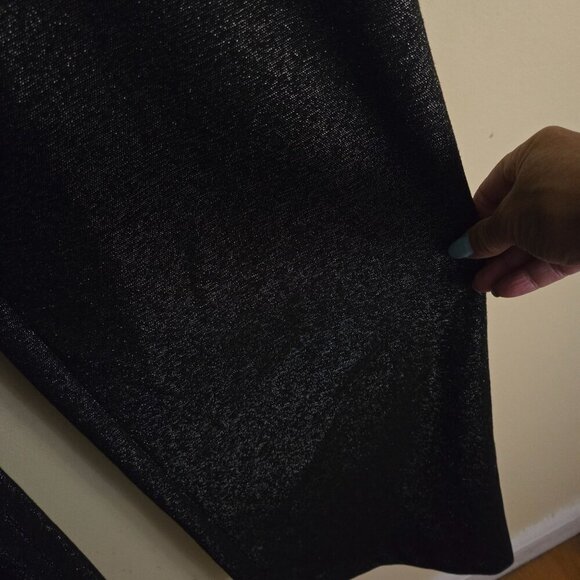 Rachel Zoe Black Silver Shimmer Wide Leg Party Night Out Pants Size 8 - Picture 5 of 7